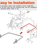 M157573 Front Deck Hanger And Draft Rod U-Bolt Replacement For Zero Turn Mower with installation diagram details.