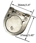 Flush Mount Cupboard And Drawer Ring Pull Handles Set In Silver Tone Made From Zinc Alloy, 36x37mm size, top view