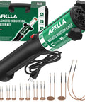 Induction heater kit with 1500W handheld tool, 12 coil attachments, green AFKLLA toolbox and power cord
