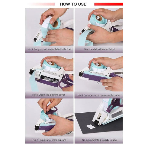 Portable Handheld Labeling Machine For Flat And Curved Surfaces Semi Auto Small Self Adhesive Sticker Gun assembly guide
