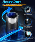 Heavy Duty Lug Nut Removal Tool Kit With Metric Extractor Sockets 14mm 16mm 17mm 19mm 21mm 22mm 24mm 27mm For Stuck Rusted Seized Lug Nuts And Wheel Lock Removal Kit With Anti Crack Design shown with dual-reinforced socket.