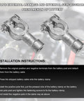 Heavy Duty Battery Connectors converting top post to side terminal for cars trucks and boats, durable metal clamps.