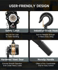 Features of Beefy 1-1/2 Ton Lever Chain Hoist With 20 Ft Lift, Manual Chain Hoist Heavy Duty, 3300 Lb Capacity, G80 Galvanized