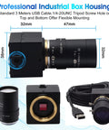USB Camera 5MP Webcam With 5-50mm Telephoto Manual Focus Lens And 10X Optical Zoom Perfect For Close Up And Distant Shots USB UVC CCTV Style PC Camera For Mac Windows Linux And Raspberry Pi Plug And Play Security And Surveillance