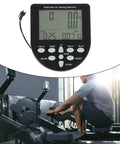 Gym Grade Rowing Machine Counter Monitor With Timer Distance And Heart Rate Display Multi Function Analytics Instrument For Indoor Cardio Equipment Lightweight Easy Install And Durable Build, LCD display