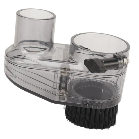 Transparent ABS Dust Shoe For CNC Router Milling, Clear Dust Collector Cover With 38mm Hose, 52mm Spindle Compatibility, Nylon Brush