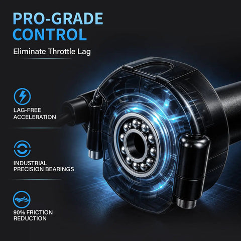 Close-up of Full Twist Throttle Kit For Q20 Q20 Pro H20 Electric Bikes With Precision Ball Bearing Grip
