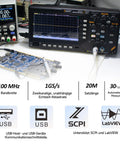 Dual Channel Digital Oscilloscope With 7 Inch TFT Screen 100MHz Bandwidth And 1GSps Sampling Rate Portable Pro Kit SDS210 on desk