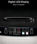 Digital LED display of Lowkey Quiet Portable Washing Machine Full Automatic 2.0 Cubic Foot Compact Washer Grey for easy operation.