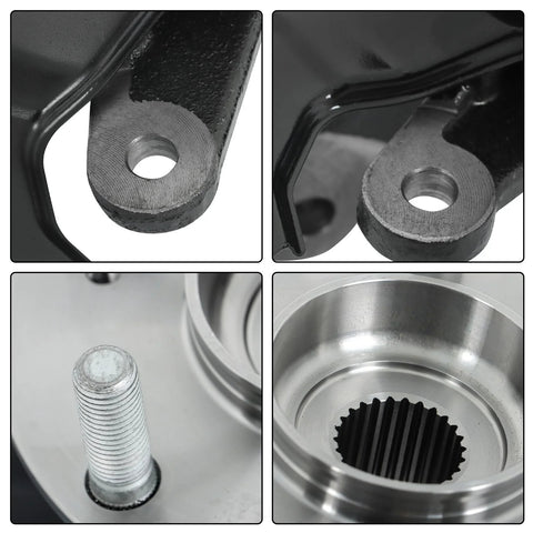 Close-up view of Two Front Steering Knuckle And Wheel Hub Bearing Replacement Kit For Honda Civic 2006 Through 2011