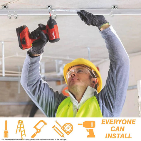 Flexible Ceiling Curtain Track 9.8 Ft Bendable Curtain Rail With Mute Rollers For Easy Install In Shower Bay Window RV Or Room Divider Curved Track That Bends Any Way To Fit Any Shape, installed overhead