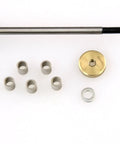 Pen Mandrel For Woodturning 7 Mm With Collet Mount And Five Slimline Bushings 2MT Headstock Fit parts on white background