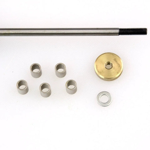 Pen Mandrel For Woodturning 7 Mm With Collet Mount And Five Slimline Bushings 2MT Headstock Fit parts on white background
