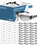 Clear Safety Glasses Bulk Pack Of 80 Pairs For Everyday Heavy Duty Work Use With ANSI Z87.1 Impact Resistant Lenses Eye Protection For Lab And Construction