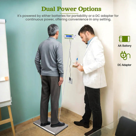 Beefy 440 Lb Capacity Extra Wide Medical Scale With Bariatric Use, Heavy Duty Digital Display, Portable Body Weight Scale in use