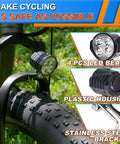 Electric Bike Front Light 200 Lumen Headlight With 2 Pin Waterproof Connector mounted on bike fork