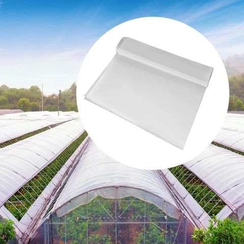 8x25 Ft Greenhouse Plastic Sheeting, 6 Mil Thick UV Resistant Clear Polyethylene Film, Heavy Duty Hoop House Cover For Gardens, Farms, Farm-Ready And Agriculture Projects, All Season Weatherproof Greenhouse Film