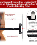 Bow Square Kit 2 Pack With Easy Setup Bow Level And T Shape Ruler for Recurve Bows, measuring brace height and nocking point.