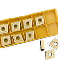 Tray with 20 Piece Gold Coated Pro Grade Carbide Turning Inserts Set CNMG431 432 And CNMG120404 08 For Lathe Machining Steel And Stainless Steel Parts
