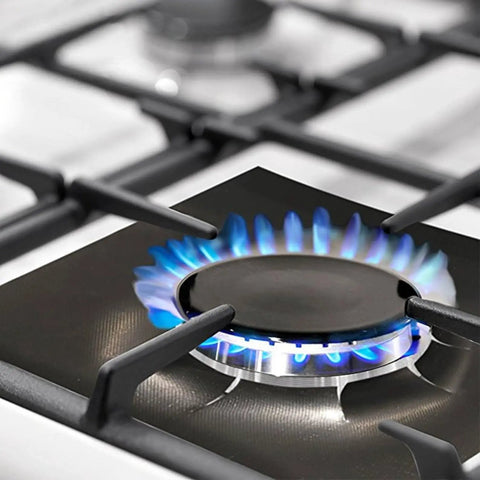Set Of 10 Gas Stove Burner Covers Nonstick Reusable Stovetop Protectors 10.6 By 10.6 Inches Black Double Thickness For Mess Free Cooking And Easy Cleanup
