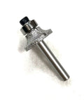 Vacuum Brazed Diamond Router Bit 1/4 Inch Shank For Marble Granite And Travertine shown from the side with a smooth cutting edge.