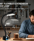 Insane Bright 20W Magnetic Work Light Packing 2000 Lumens, 20 Inch Flexible Gooseneck adjustable LED lamp with magnetic base.