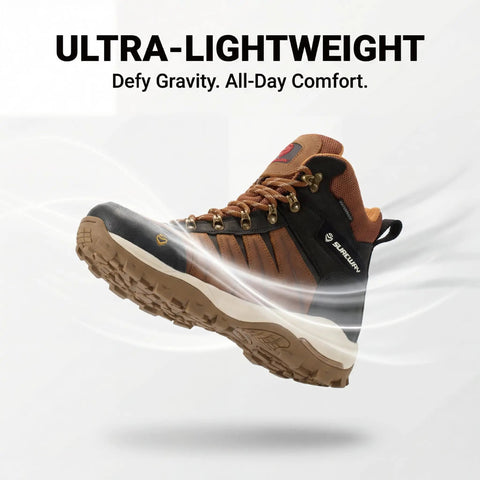 Six Inch Waterproof Steel Toe Work Boots For Men Leather Lace Up EH Rated Slip Resistant Outsole Built Tough For Job Sites