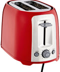 Red 2 Slice Toaster With Extra Wide Slots And Bagel Function For That Grab And Go Crunch On Bagels And Thick Bread Frozen Item Button