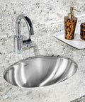 18 Inch Undermount Oval Stainless Steel Bathroom Sink Without Overflow With Optional Grid Drain Built To Last