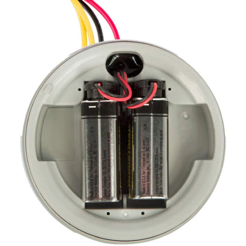 Internal view of Wireless Battery Powered Sprinkler Timer with 1 Inch PGV Valve and Solenoid showing battery compartment
