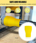 Universal Dust Collection Adapter For Miter Saws And Table Saws Flexible TPU Hose installed on tool port