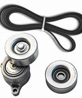 High Performance Serpentine Belt Drive Kit With Automatic Tensioner For Subaru Outback 2001-2004 Heat Resistant Synthetic Rubber Keeps Engine Running Smooth And Slip Free, belt and pulleys