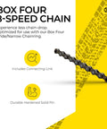 8 Speed Compact Multi Shift Cycling Groupset Kit With Rear Derailleur Shifters 11 To 42T Cassette 116 Link Chain Shift Housing For Mountain Bike Drivetrain Upgrade Ride Ready, 8-speed chain with connecting link