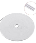 Top Quality 10 Meter White Timing Belt With Steel Core Pu Material Ultra Flexible And Durable Replacement Accessory Perfectly Fits Creality And Anet Series 3D Printers For Smooth Precision Printing Jobs coiled white 3D printer timing belt with tooth detail