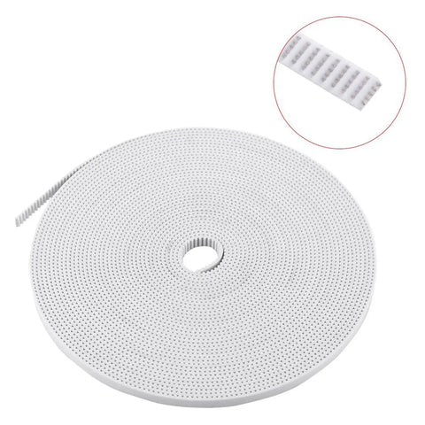 Top Quality 10 Meter White Timing Belt With Steel Core Pu Material Ultra Flexible And Durable Replacement Accessory Perfectly Fits Creality And Anet Series 3D Printers For Smooth Precision Printing Jobs coiled white 3D printer timing belt with tooth detail