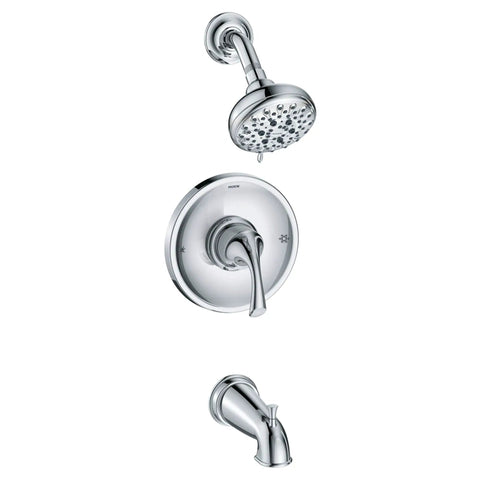 Idora Single Handle Posi Temp Tub And Shower Faucet With Valve Included Chrome Finish Pressure Balancing System With Showerhead