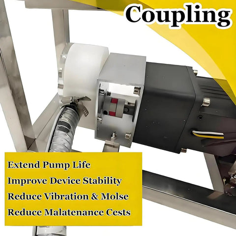 Heavy Duty Viscous Liquid Transfer Pump For Honey And Paste Stainless Steel Gear Pump 90W Electric Delivers Up To 8 Kg Per Minute About 5.7 L coupling