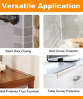 4 Ft Clear Corner Protectors For Babies, Soft Edge Guard Pad For Sharp Furniture, Heavy Duty Pvc Safety Tape For Cabinets And Tables, Zero Drama Baby Proofing That Is A Solid Pick, shown applied around door, wall, and furniture.