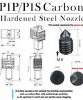 Hotend Upgrade Kit For Bambu Lab P1P P1S Printers Hardened Steel Nozzle Diagrams