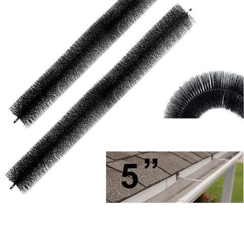 5 Inch Gutter Guard Brush Filter Pack With 80 Ft Total Length Fits Standard 5 Inch And K Style Gutters Leaf Debris Guard