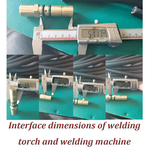Aluminum Spool Gun For Spoolmate 100 Series Miller Millermatic Compatible Welding Torch Kit with caliper measurements shown.