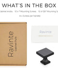 Matte Black Square Cabinet Knobs 10 Pack For Cabinets And Drawers Kitchen Cabinet Hardware with box and screws