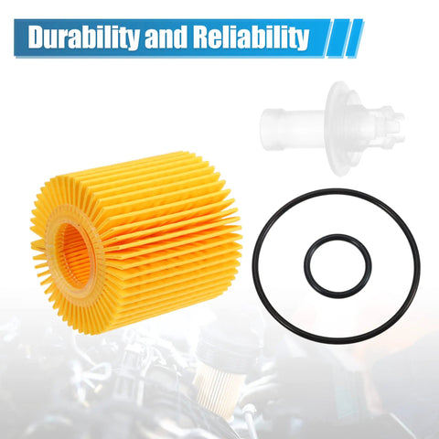 Engine Oil Filter Set For Toyota Avalon Camry Highlander RAV4 Sienna 10 Pack 04152-YZZA1 04152-31090 04152-YZZG1 image with filter and gasket