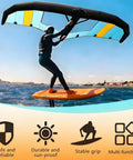 Inflatable Wind Foil Wing For Wingfoiling And Hydrofoil Boards With Handheld Sail And Repair Kit Ultra Lightweight Build