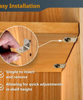Heavy Duty Nickel Plated Shelf Brackets 50 Pack Quarter Inch L Shaped Supports for easy manual installation on wooden shelves.