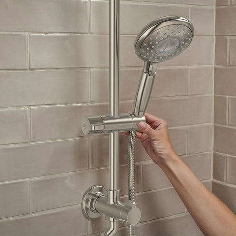 Slick 11 Inch Rain Showerhead And Four Function Hand Spray With 24 Inch Slide Bar And Rotary Diverter In Brushed Nickel Complete Retrofit Kit For Top Shelf Bathroom Upgrades That Give You Zero Stress High Pressure Soaking Sessions