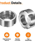 Er32 Collet Clamping Nut Featuring Dynamic Balance Holes And M40 Threading Built From Rock Solid 40Cr Alloy Steel For Heavy Duty Cnc Lathe Chuck Milling Tool Holders Bright Silver Finish, showing detailed design.