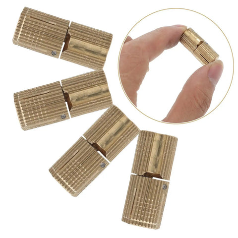 Slick Hidden Brass Concealed Cabinet Hinges Set for Keepsake Boxes and Jewelry Boxes, Invisible Durable Hinge With Smooth Operation