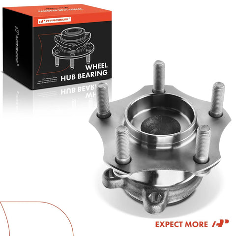 Rear Wheel Bearing And Hub Assembly For Mazda 3 2014 2015 2016 2017 2018 5 Lug Premium Aftermarket Replacement Durable