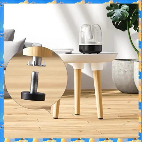 Adjustable Furniture Feet Set 24 Piece Leveling Feet With T Nuts Black Metal Leg Levelers for table on wood floor